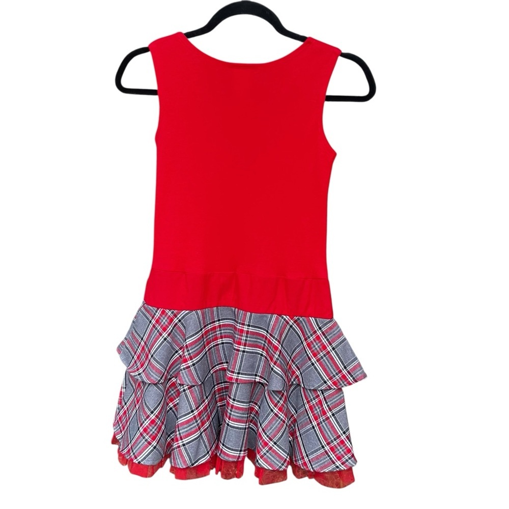 Rare Editions Girls Red Plaid Bow Sleeveless Christmas Holiday Dress Size M‎ - Picture 5 of 5